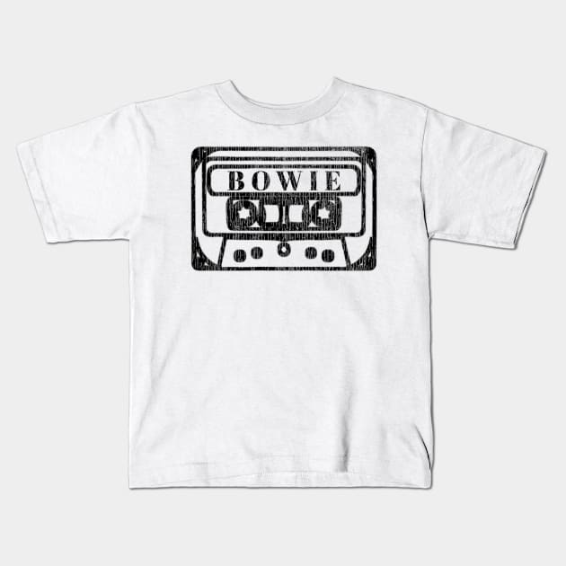 Mr. Bowie cassette Kids T-Shirt by Scom